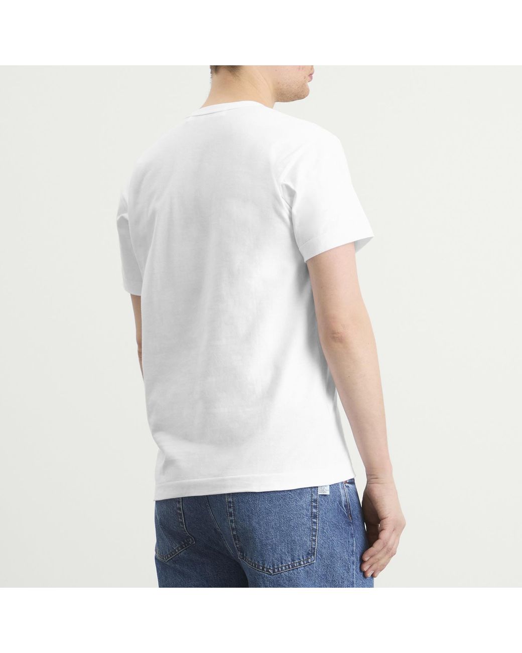 COMME DES GARÇONS PLAY Pink Heart Colour Heart T-Shirt for men