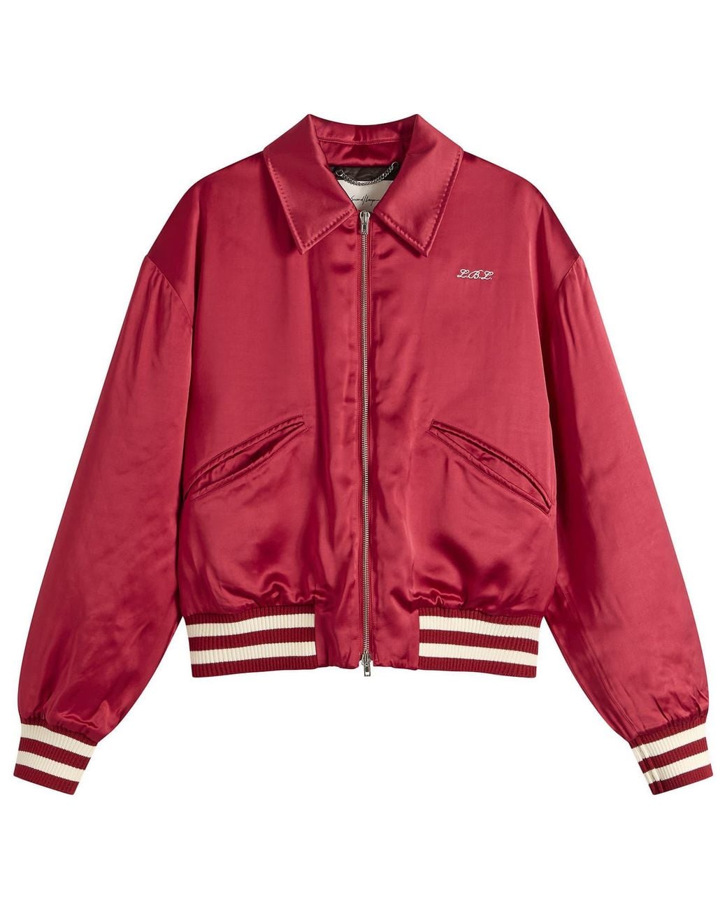 Second/Layer Red Aces Satin Club Souvenir Jacket for men