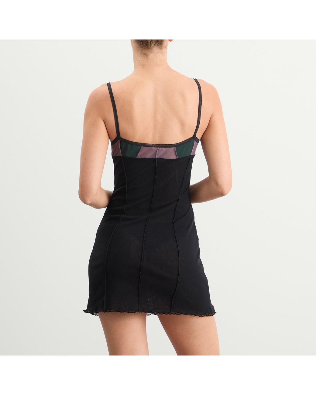 Fruity Booty Black Mesh Mini Dress