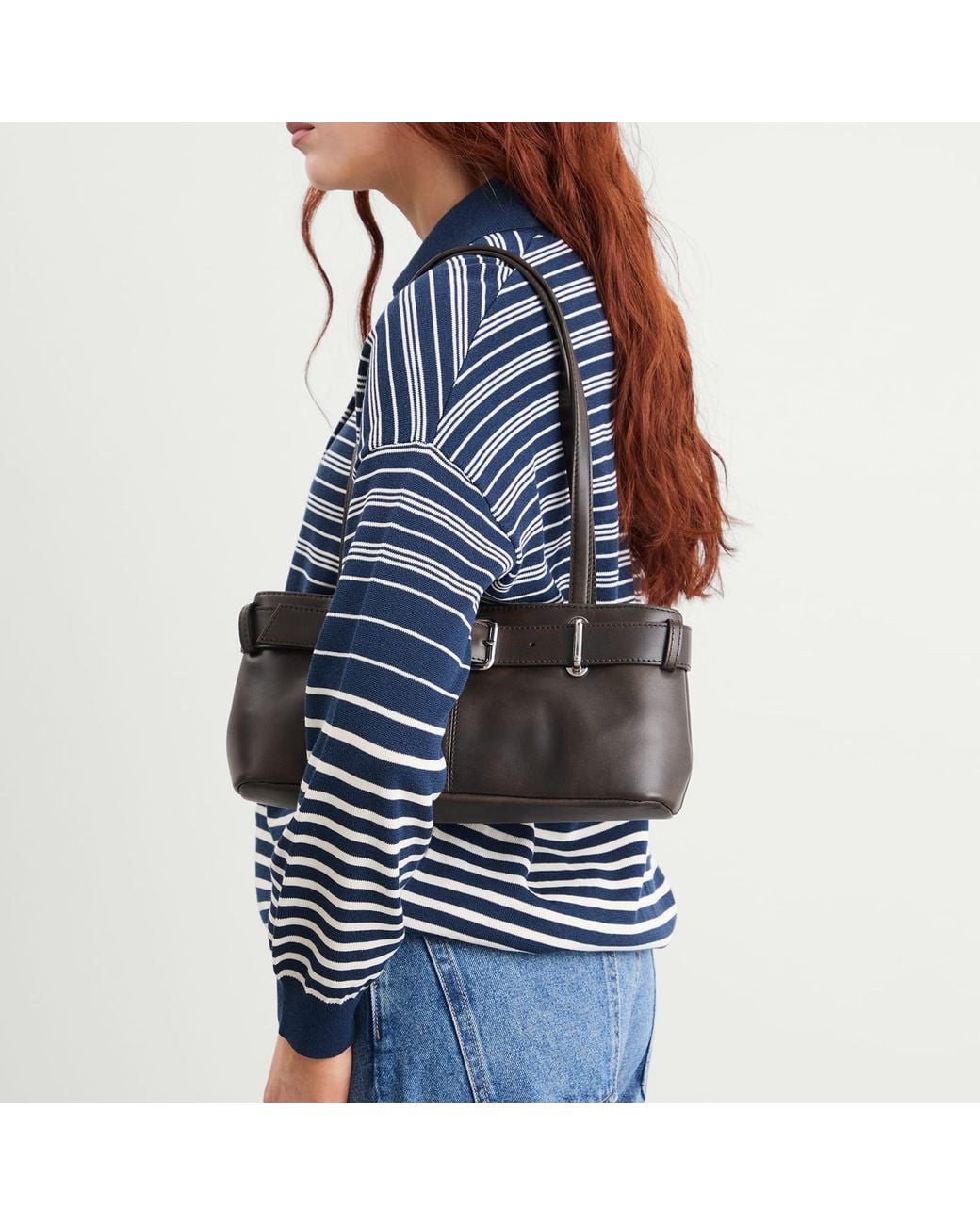 OSOI Black Shoulder Brocle Mini Bag