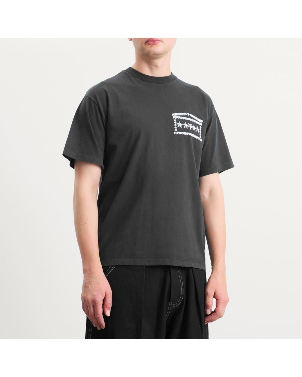 Aries Black Faded Studmageddon T-Shirt for men