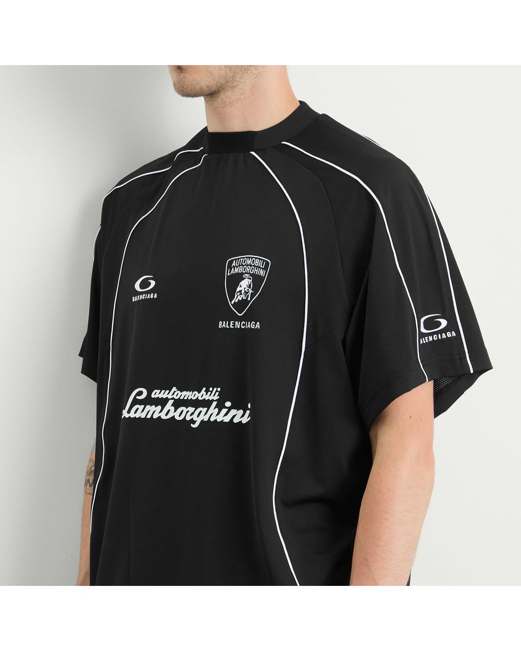 Balenciaga Automobili Lamborghini Soccer T-Shirt in Black for Men
