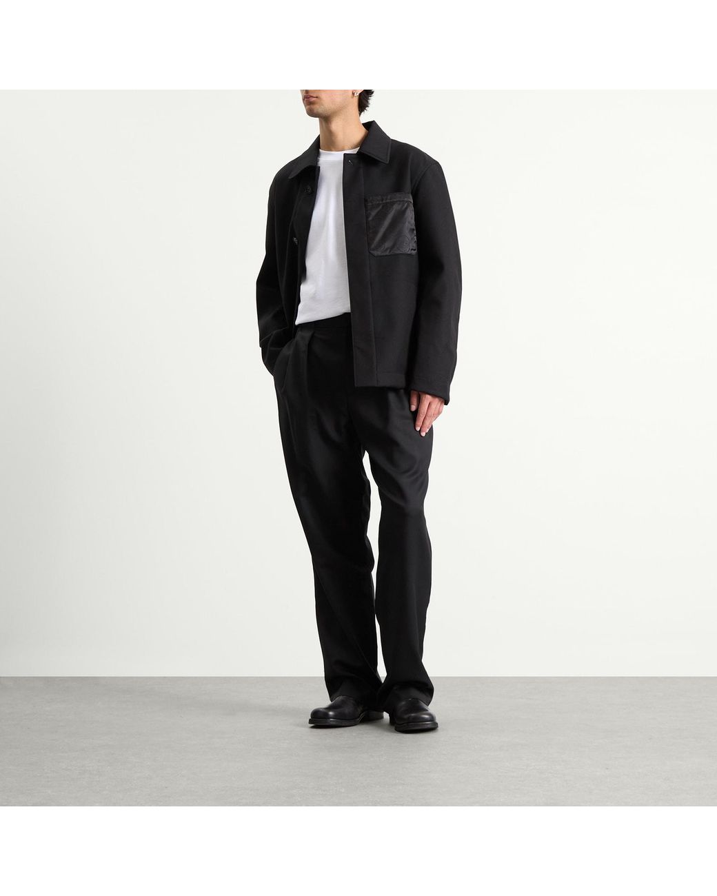 Casablanca Gray Workwear Wool Belt Loop Trouser for men