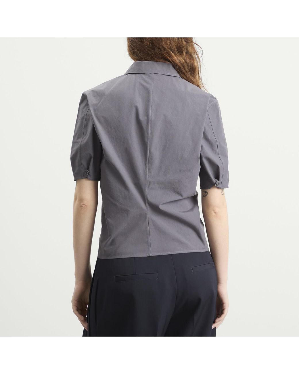 Jil Sander Gray Short Sleeve Boxy Shirt