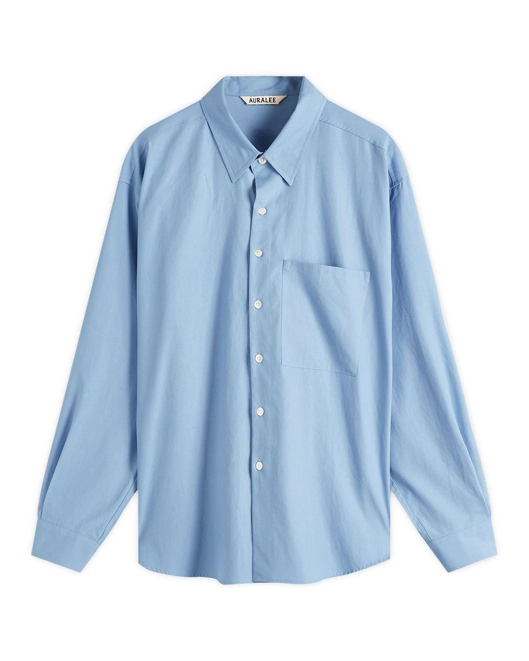 AURALEE Washed Finx Twill Big Shirt in Blue for Men | Lyst UK