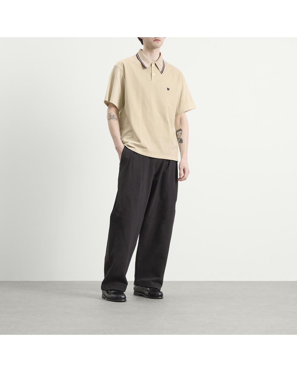 Needles Natural Pique Polo for men