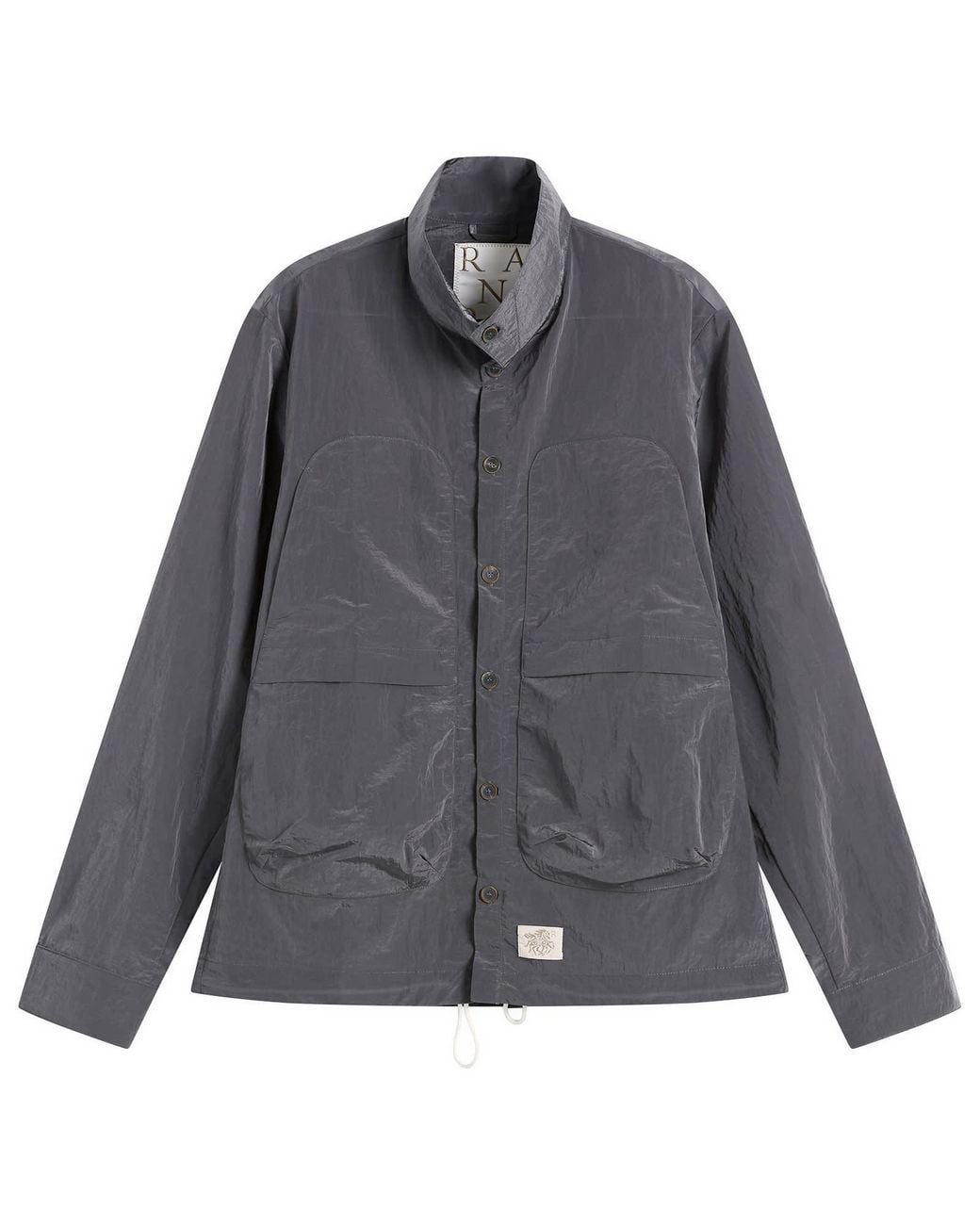 RANRA Epitome Shiny Nylon Overshirt in Gray for Men | Lyst