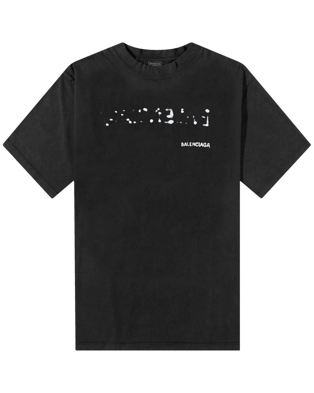 Balenciaga Bleed Logo T shirt in Black for Men Lyst Australia