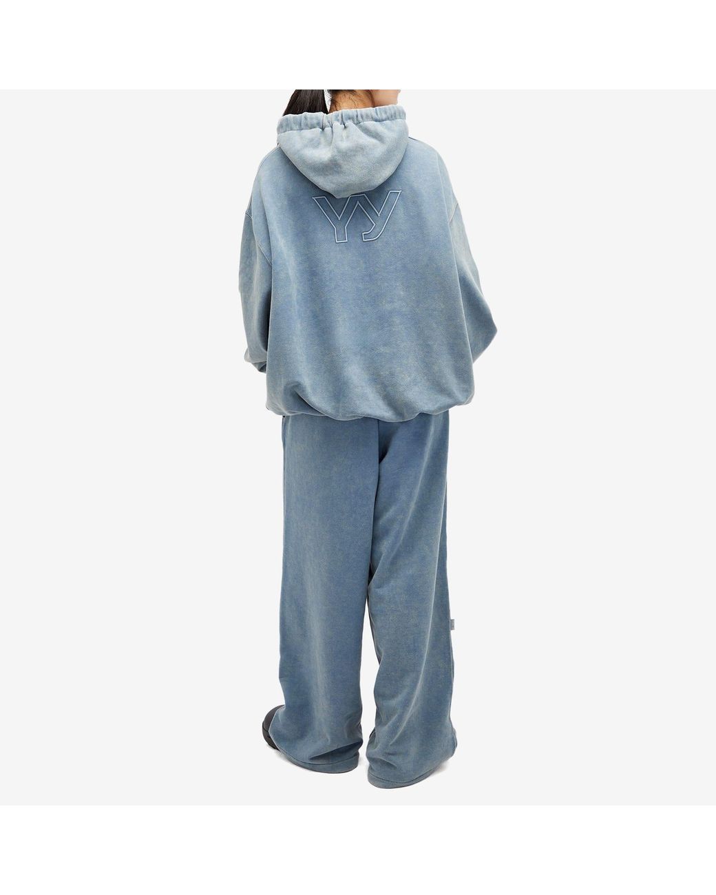 OPEN YY Wide Box Hoodie in Blue | Lyst