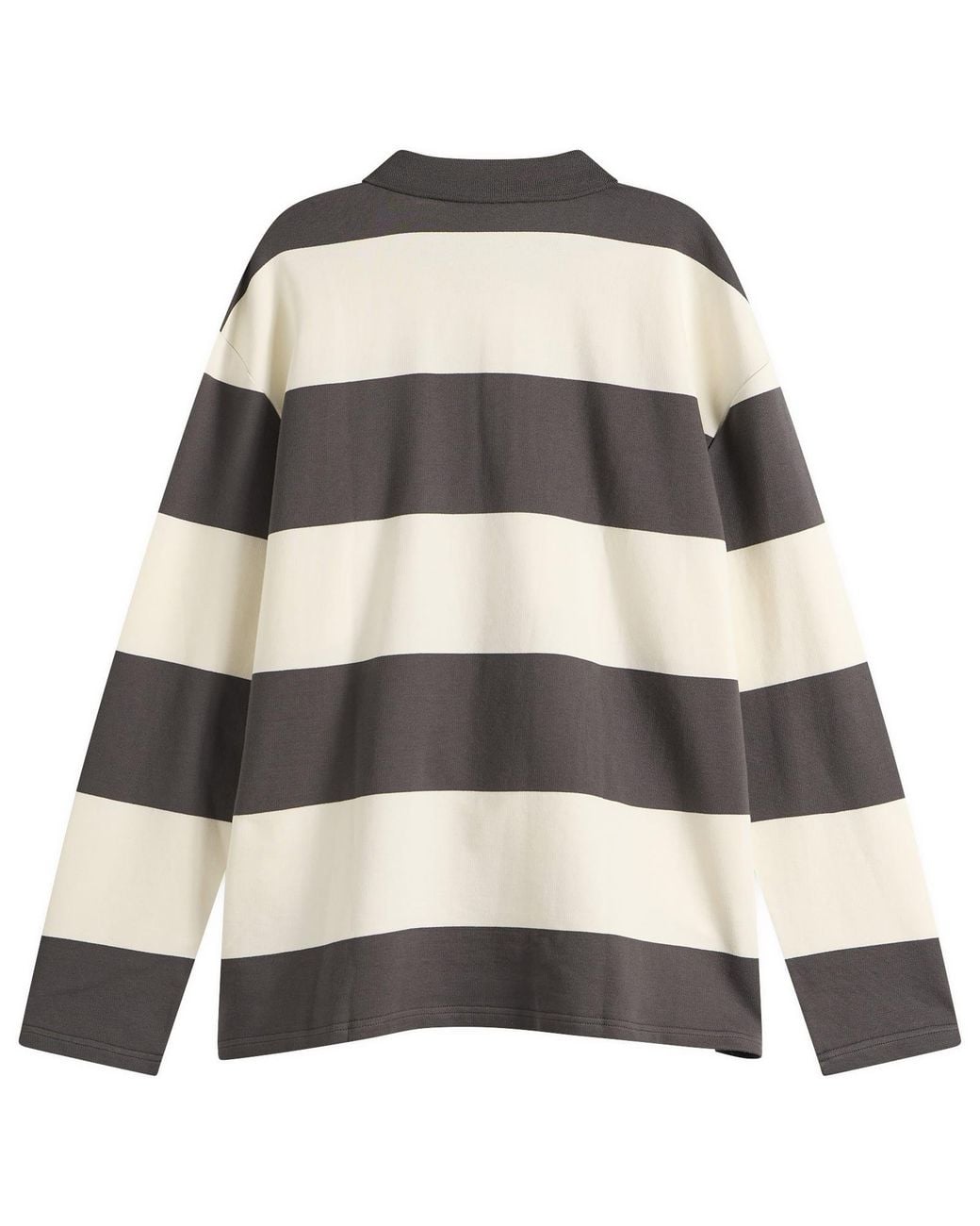 Les Deux Gray Prince Striped Ls Polo for men