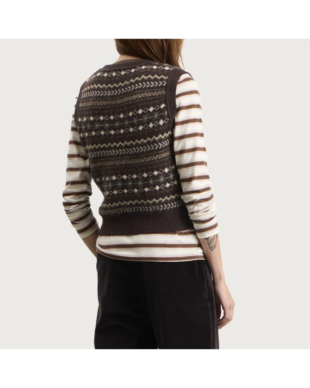 DUNST Crafted V-Neck Knit Vest in Black | Lyst