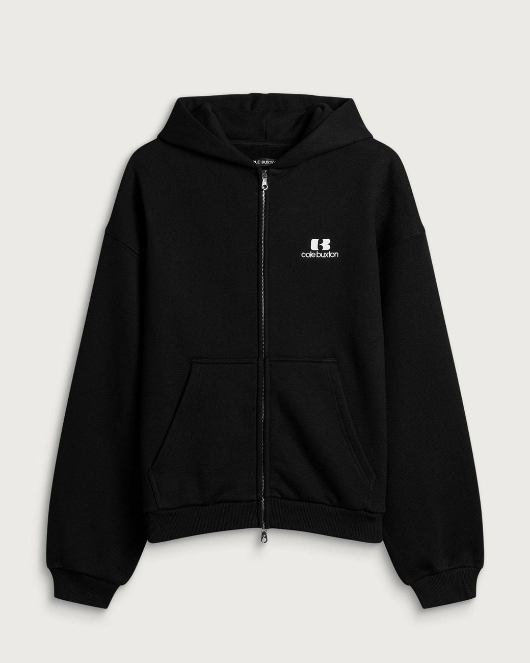 Cole Buxton Icon Logo Zipped Hoodie in Black for Men | Lyst