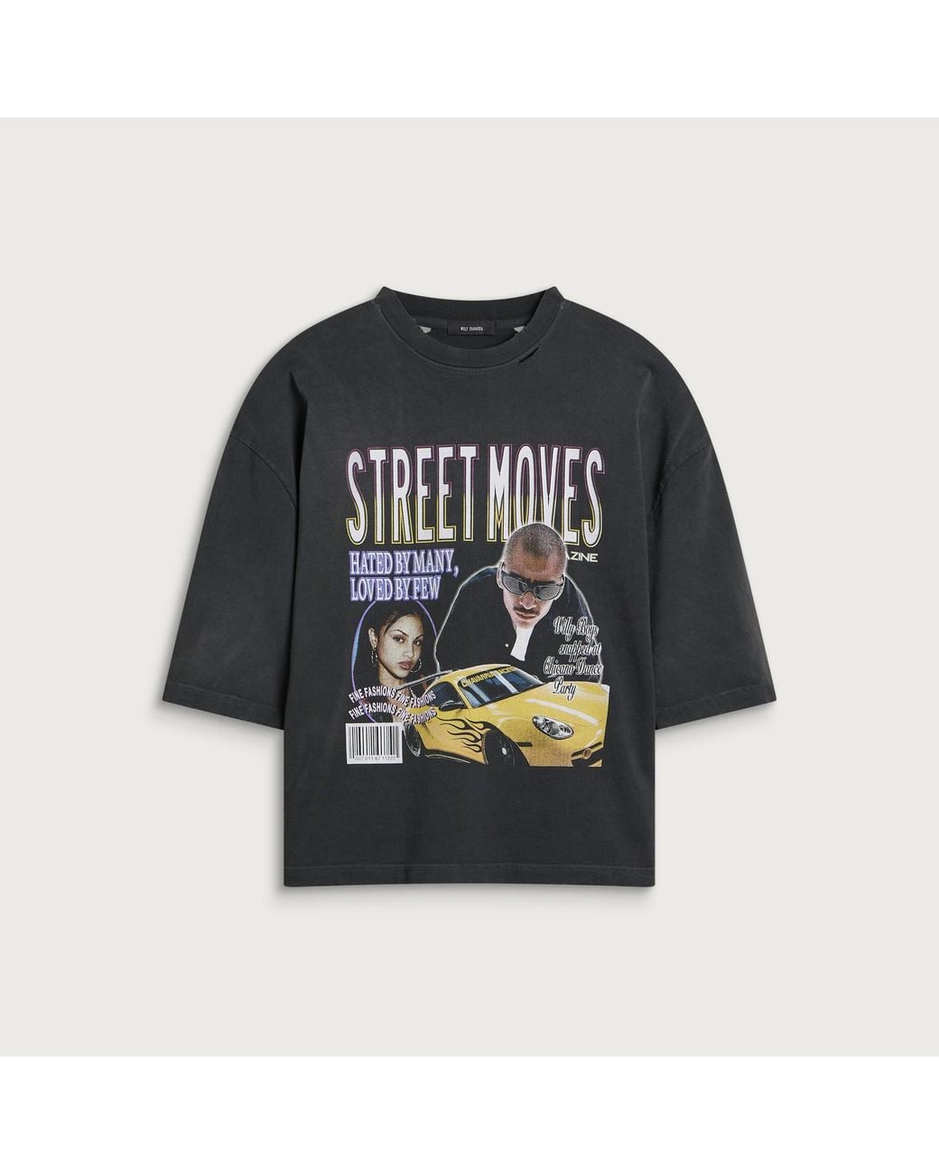 Willy Chavarria Black Street Moves Buffalo T-Shirt for men
