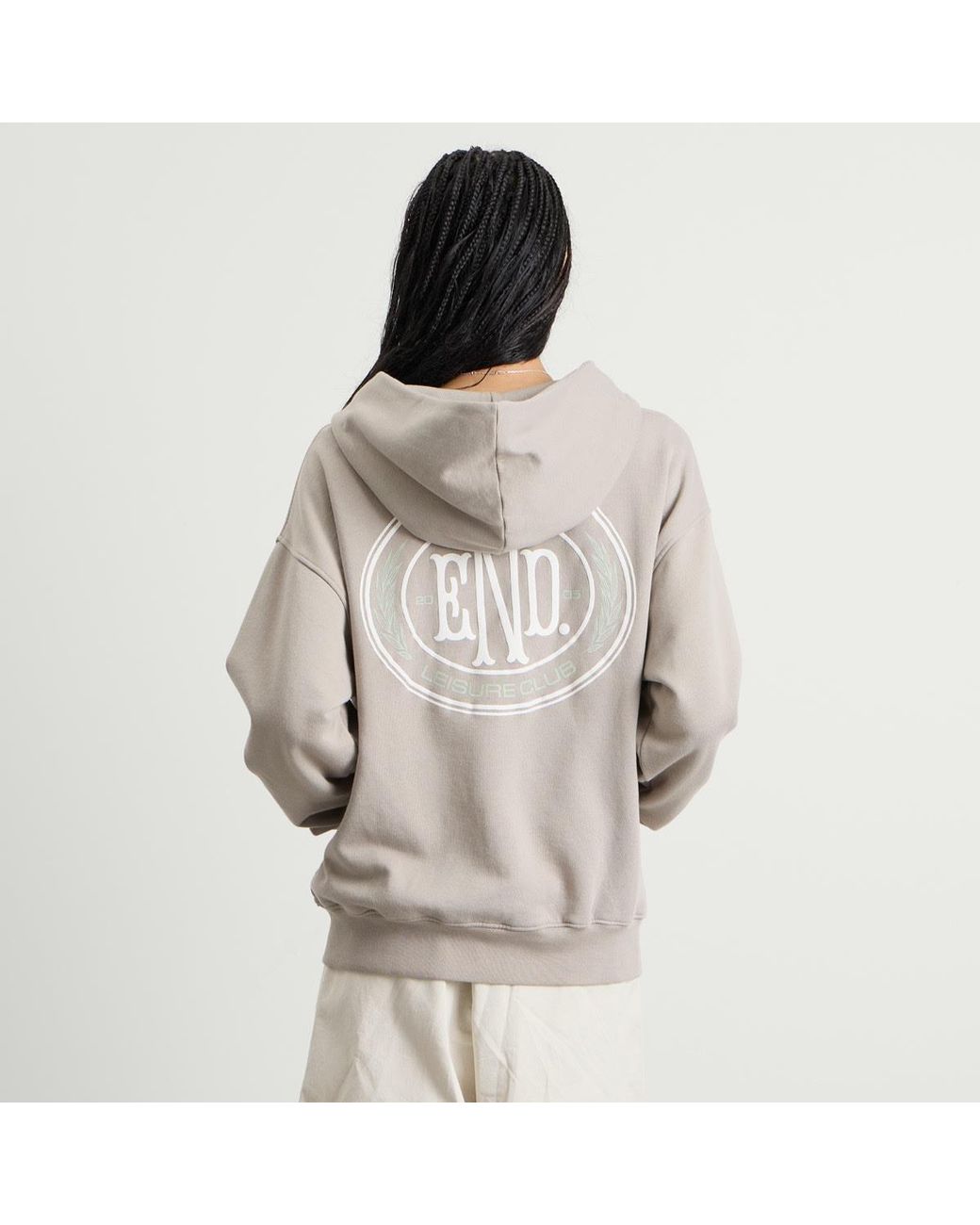 END. Gray Leisure Zip Hoodie