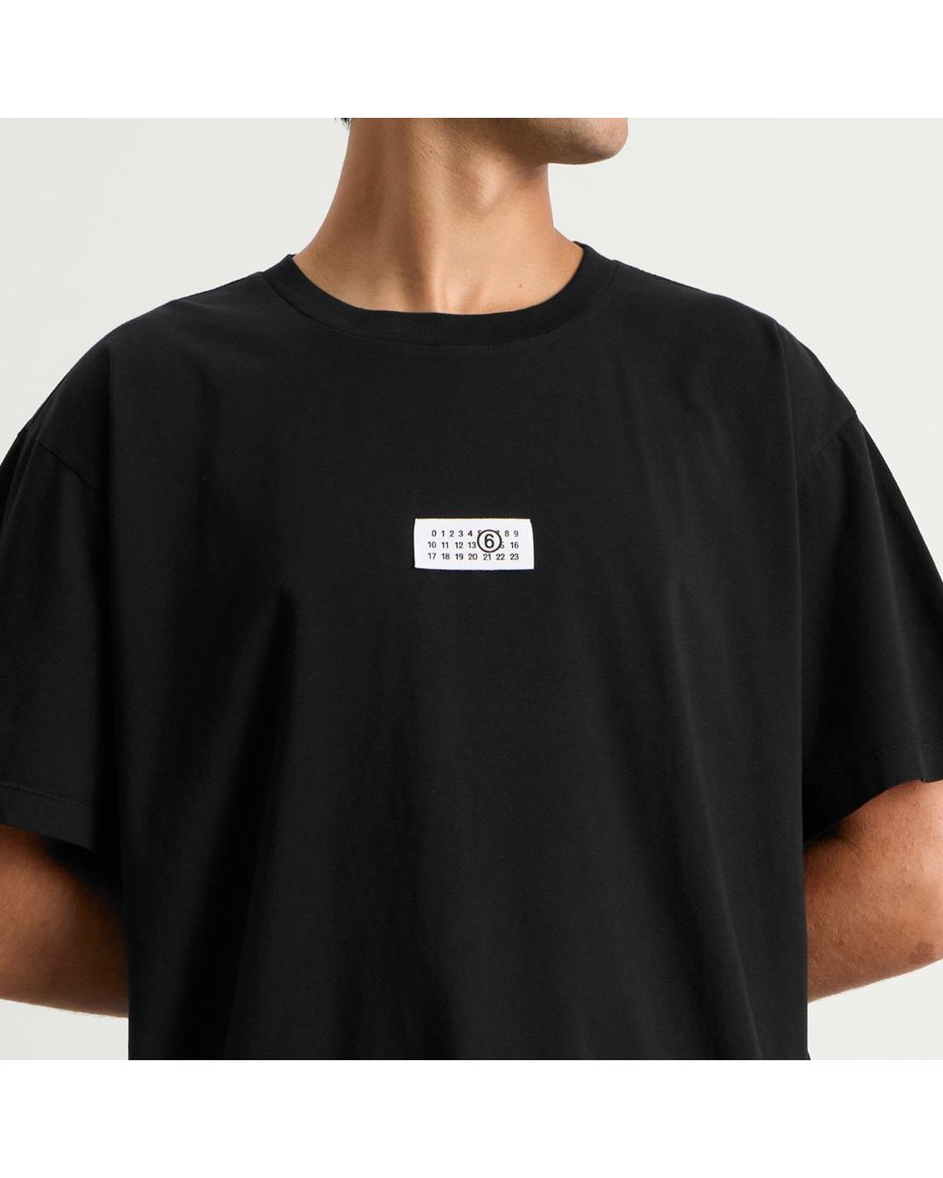 Maison Margiela Black Mm6 Logo T-Shirt for men