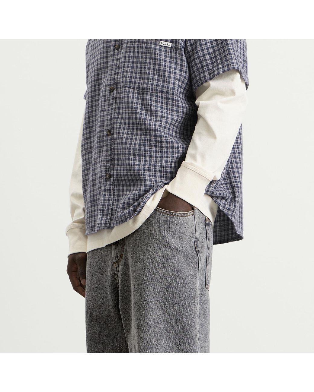 POLAR SKATE Gray Big Boy Jeans for men