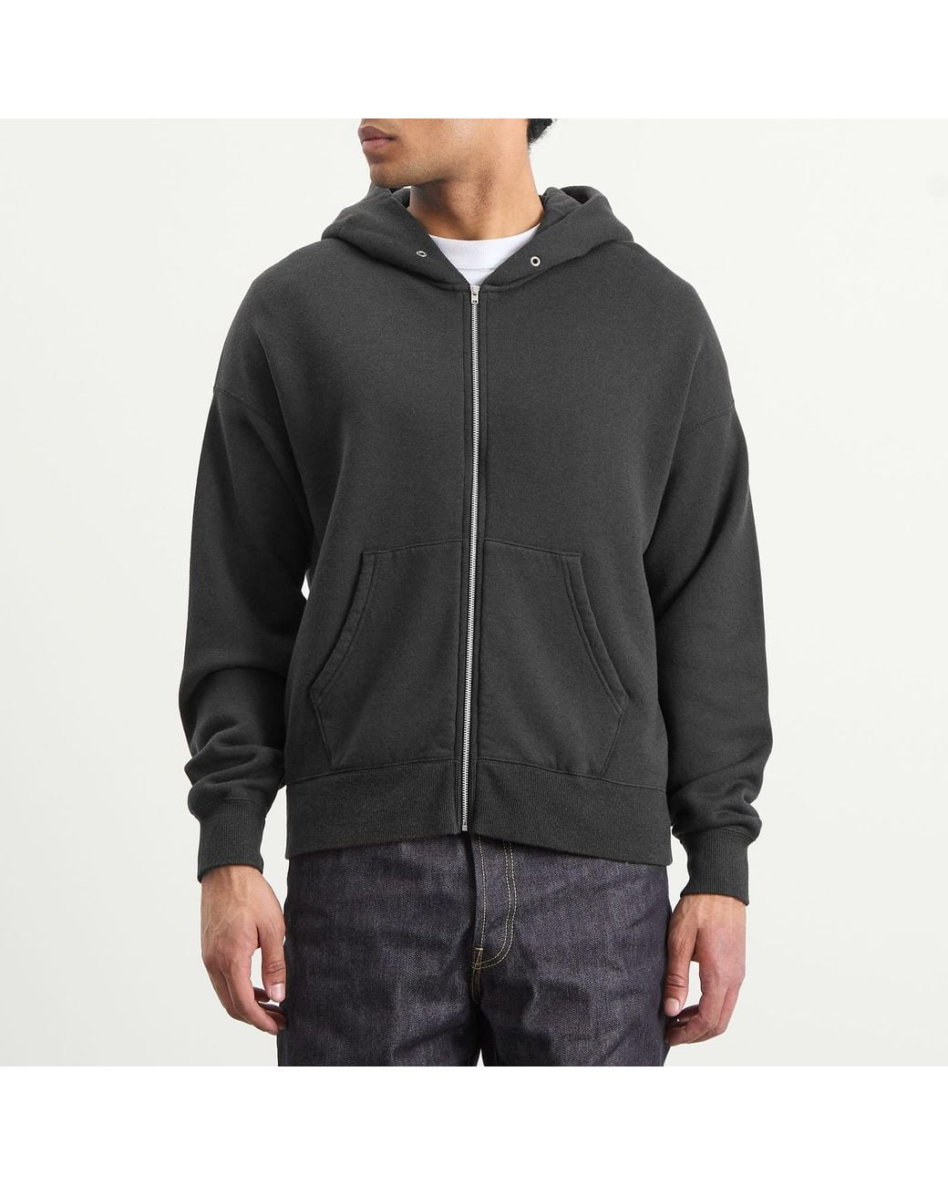 Visvim Black Jumbo Fine Wool Hoodie for men