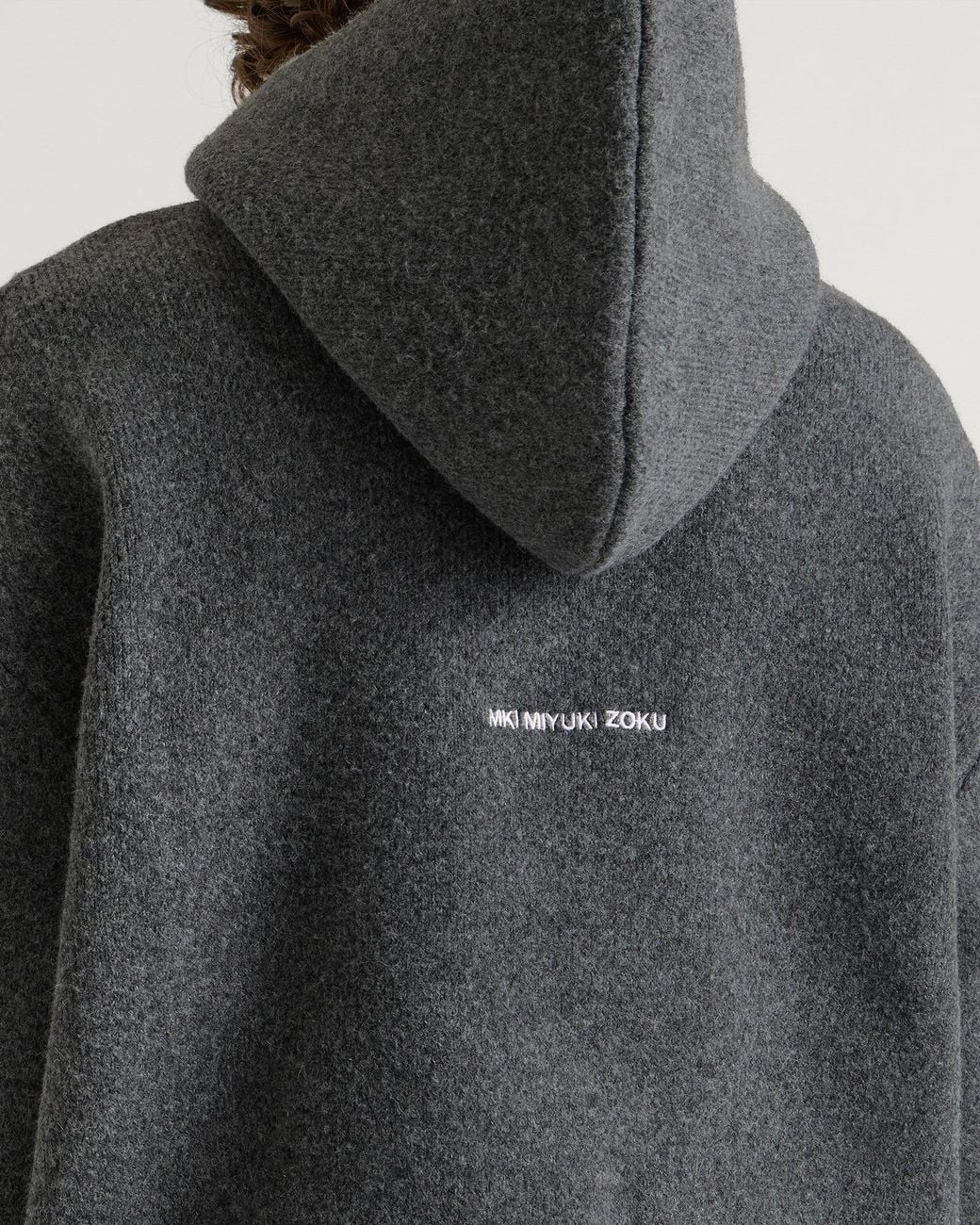 MKI Miyuki-Zoku Gray Double Knit Hoody for men