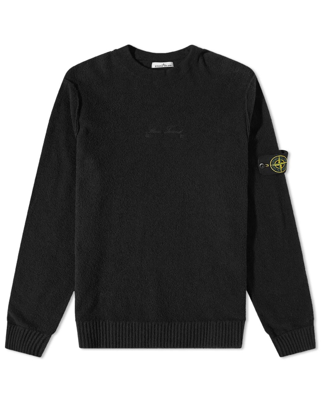Stone Island 40th Anniversary Boucle Mock Neck Knit in Black | Lyst