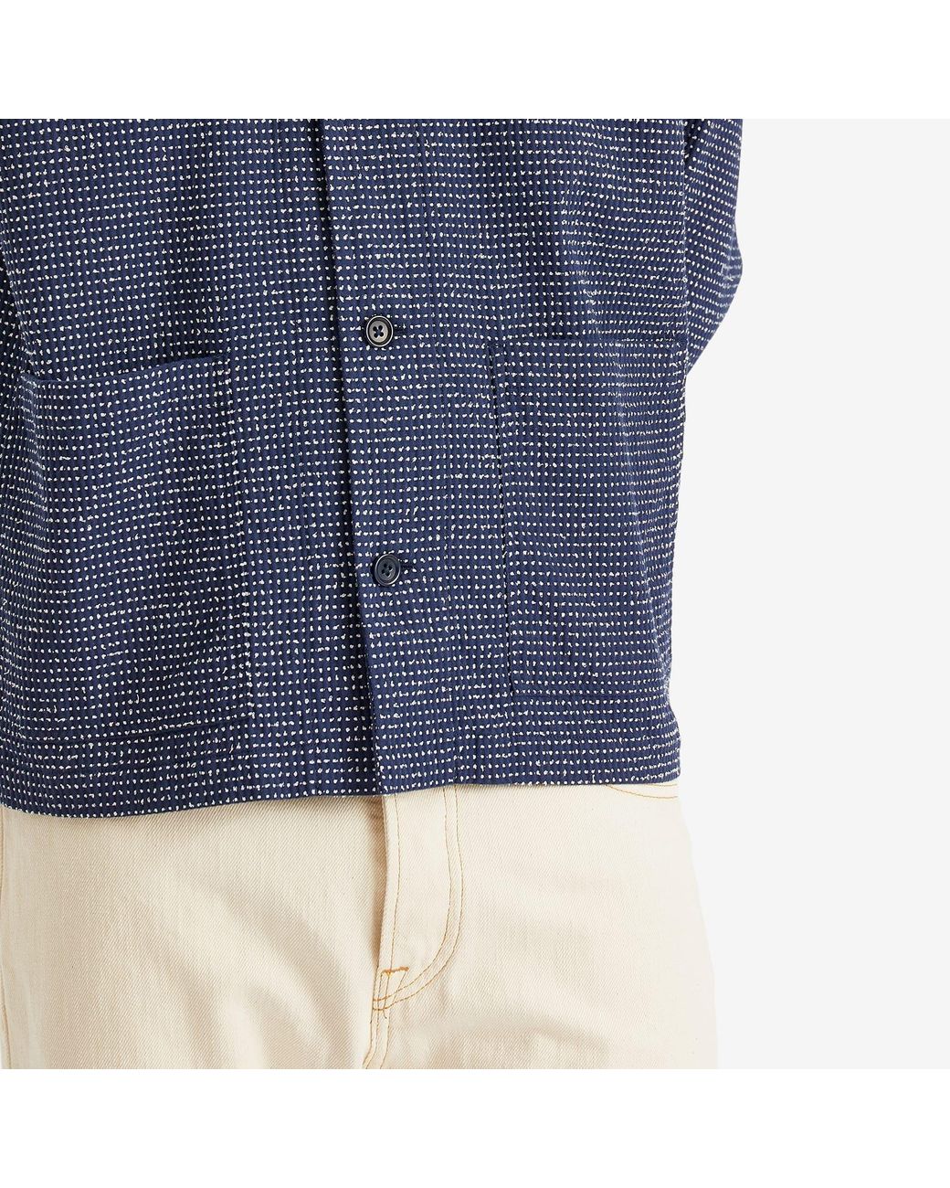 YMC Blue Pj Overshirt for men