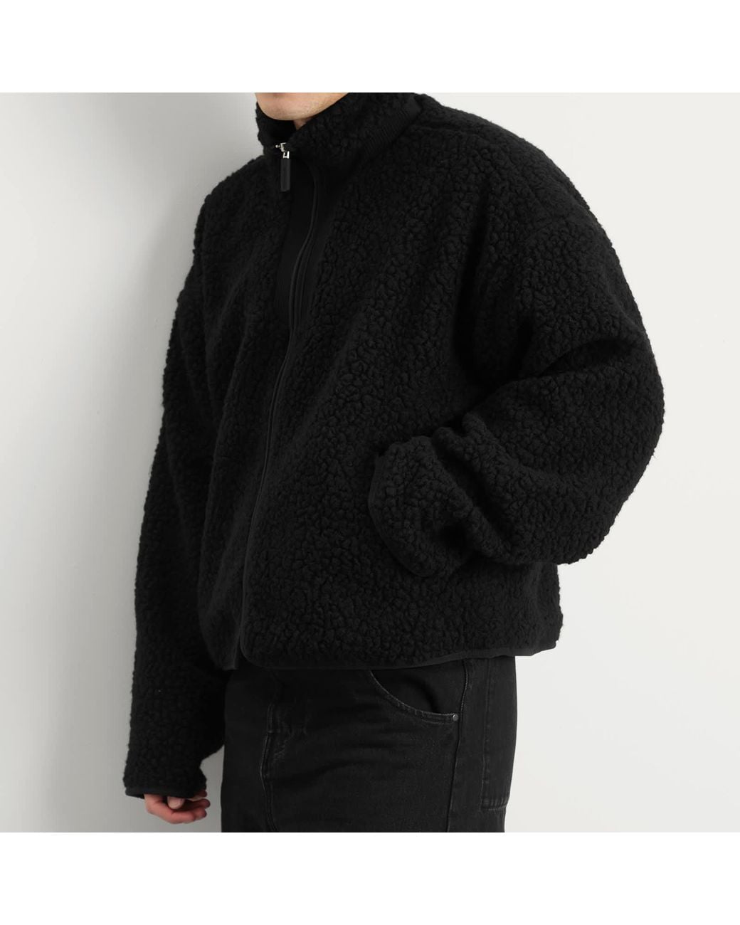 Entire studios Black Fleece Jacket for men