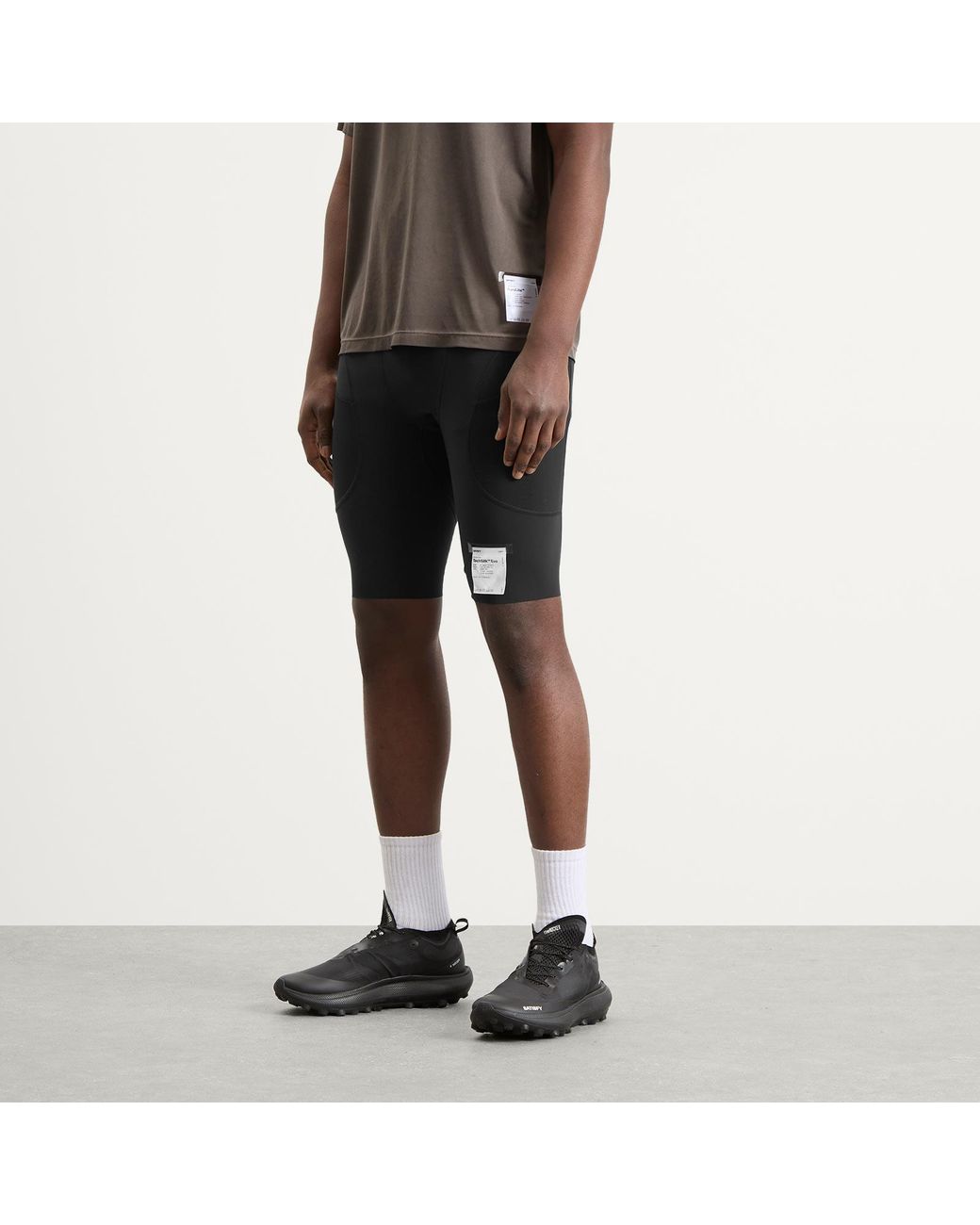 Satisfy Black Techsilk Evo 9 Half Tights for men