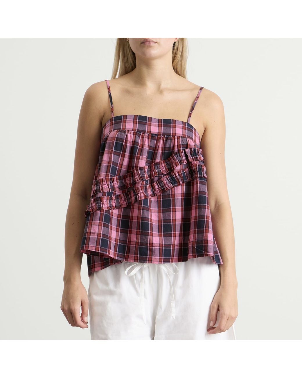 Damson Madder Purple Nyra Ruffle Cami Top