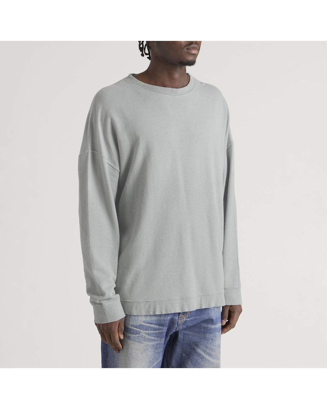 Our Legacy Gray Sunfaded Ash Rogue Loopback Slack Sweatshirt for men