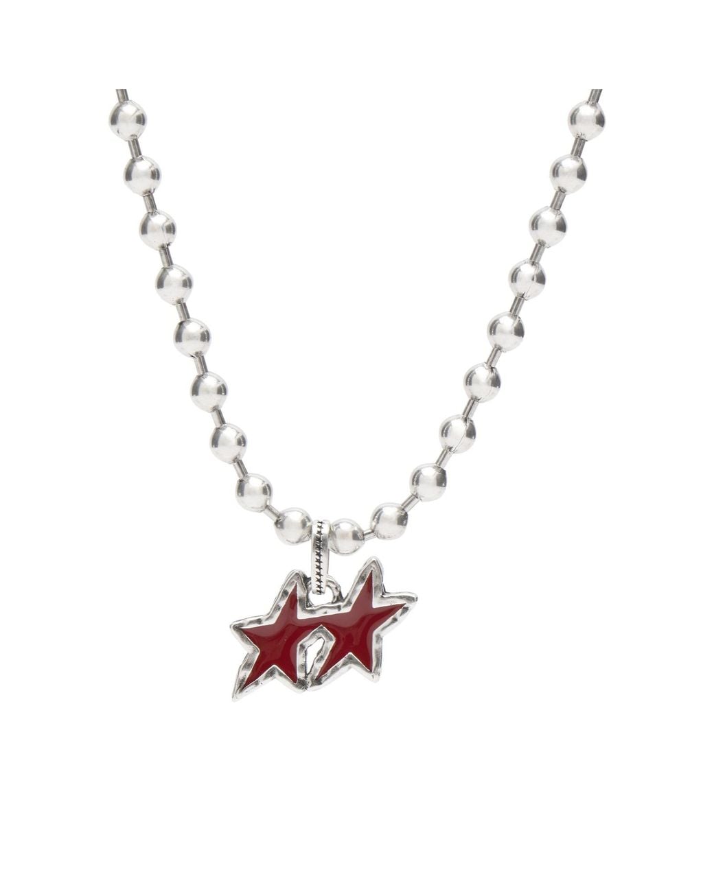 Twojeys Metallic Melted Stars Ball Necklace
