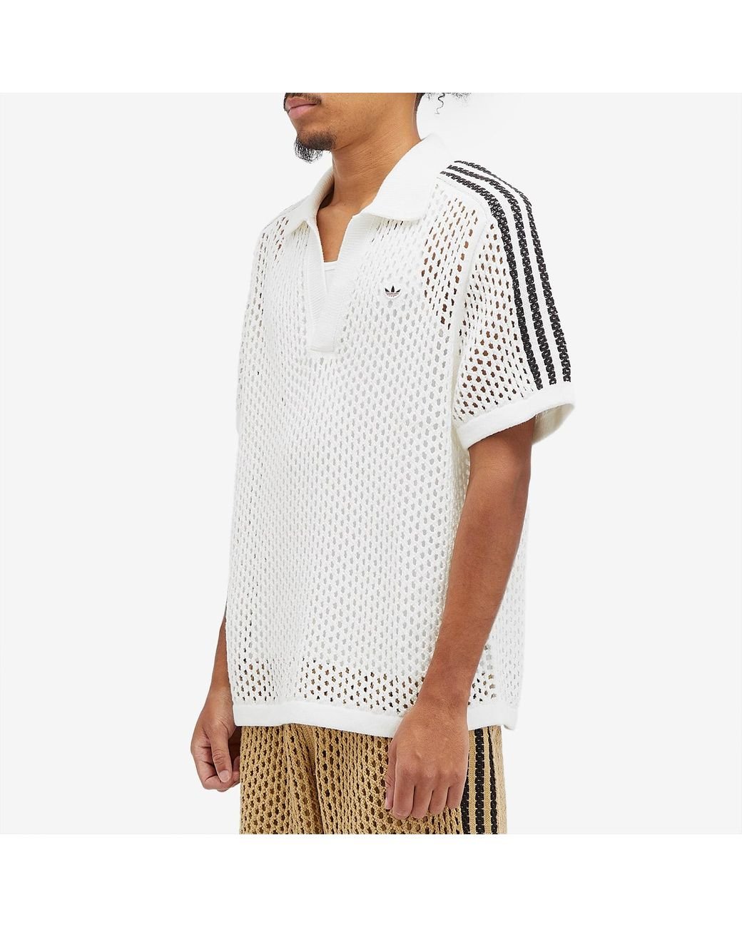 adidas Clot Crochet By Ec Polo in White | Lyst UK