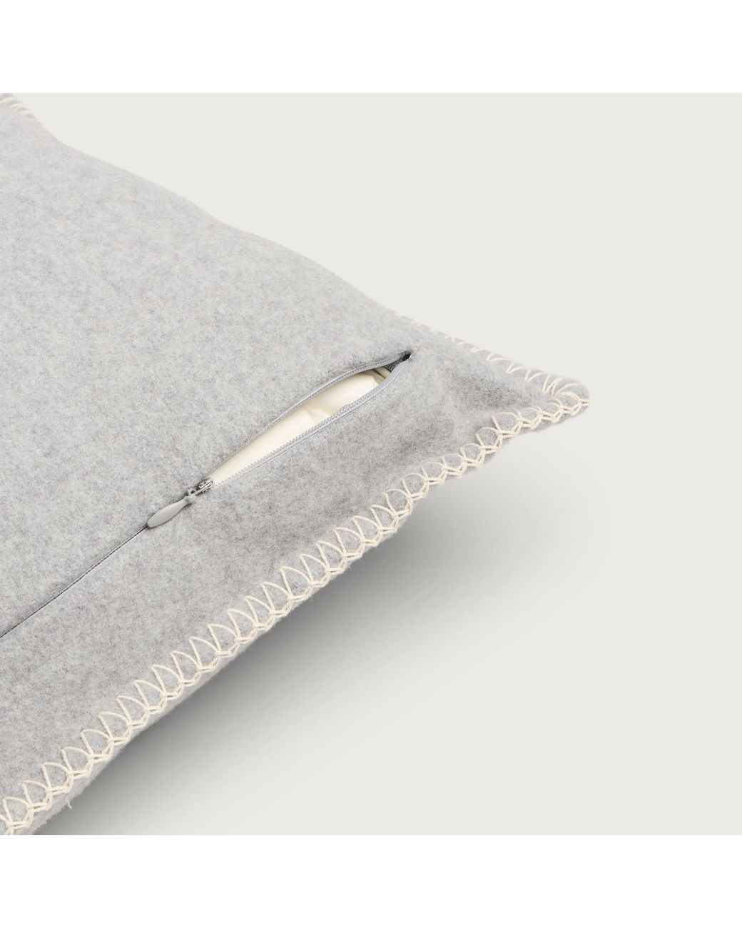 Tekla Gray Lambswool Cushion