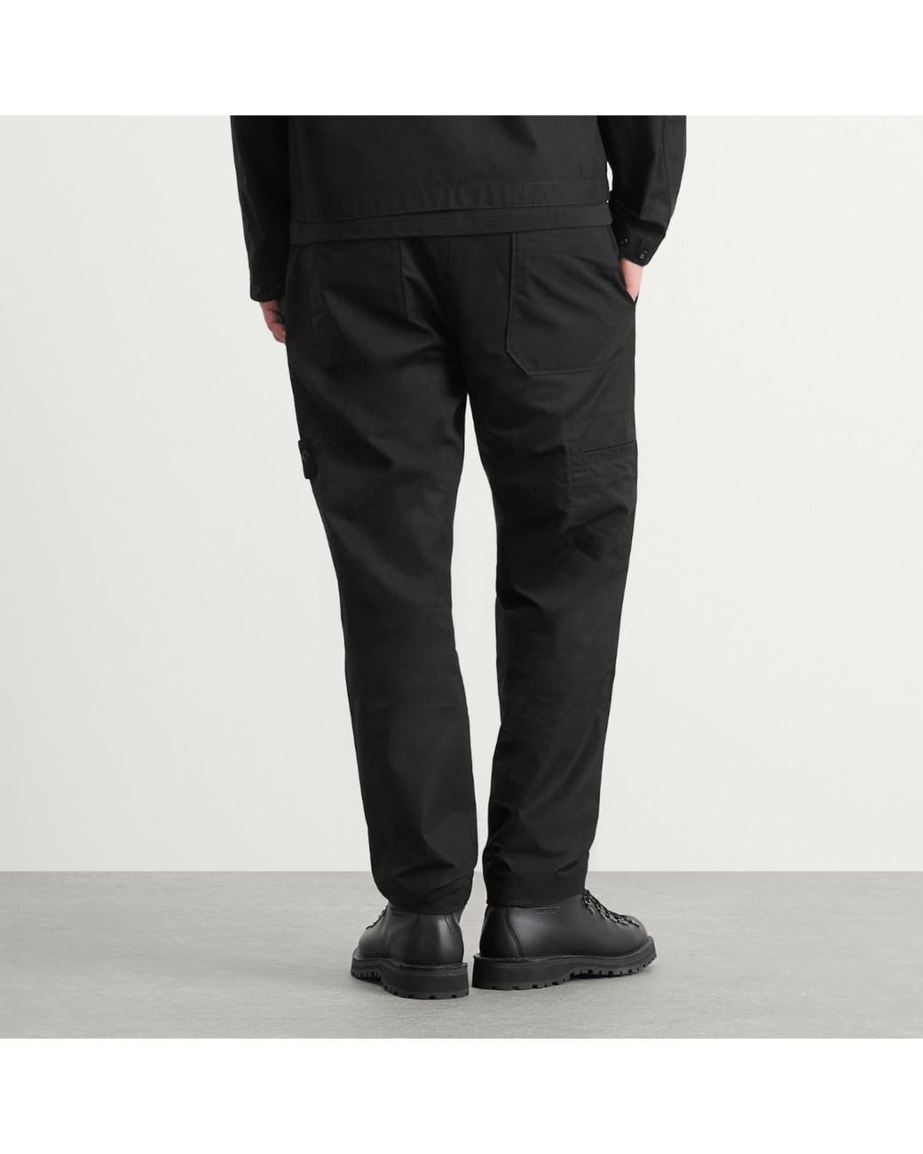 Stone Island Ghost All Weather Cotton Canvas Trousers in Gray for Men ...