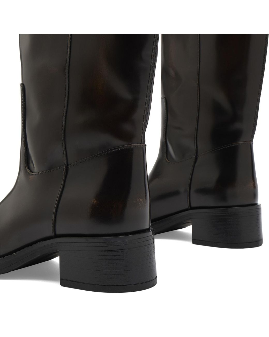 Alohas Black Sajan Vintage Effect Leather Boots