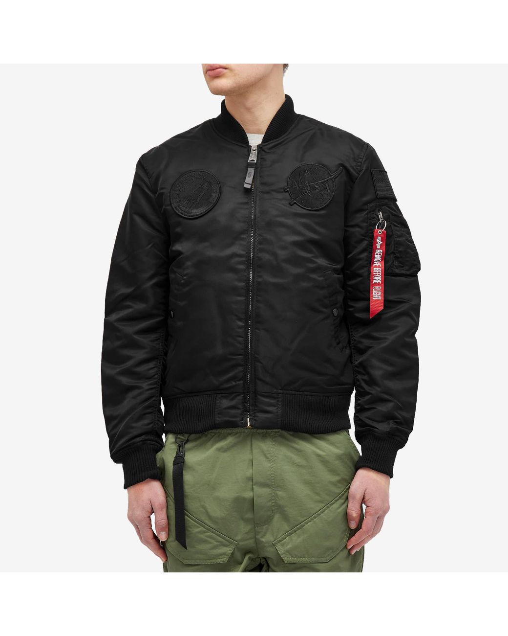 Alpha Industries Ma-1 Vf Nasa Jacket in Black for Men | Lyst