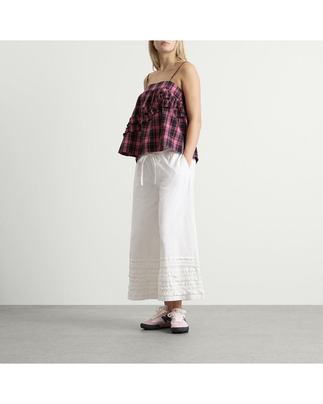 Damson Madder Purple Nyra Ruffle Cami Top