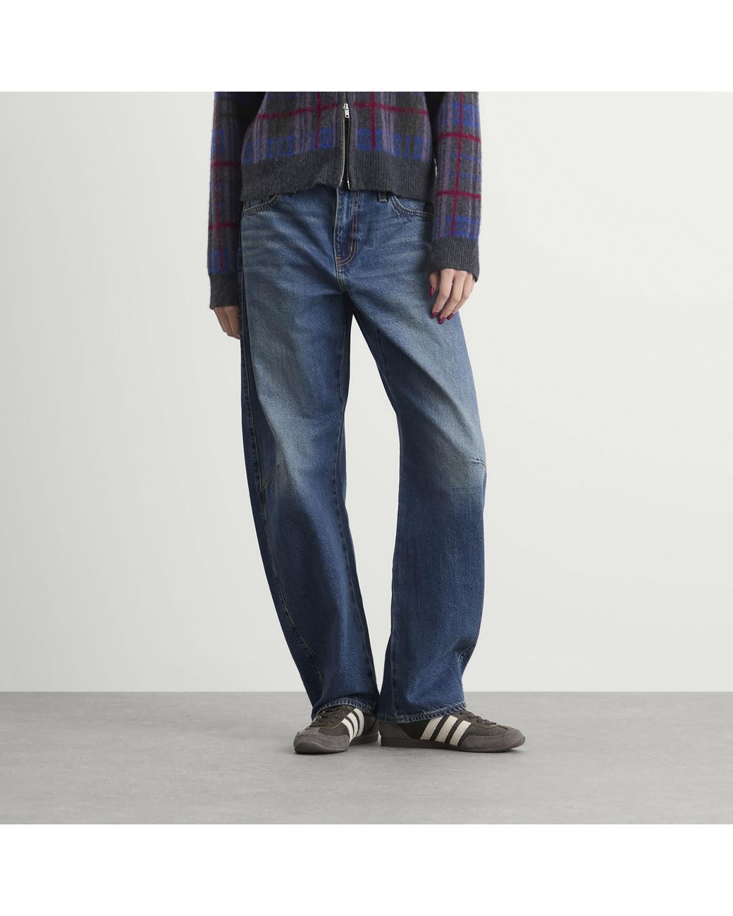 Levi's Blue Baggy Dad Barrel Jeans