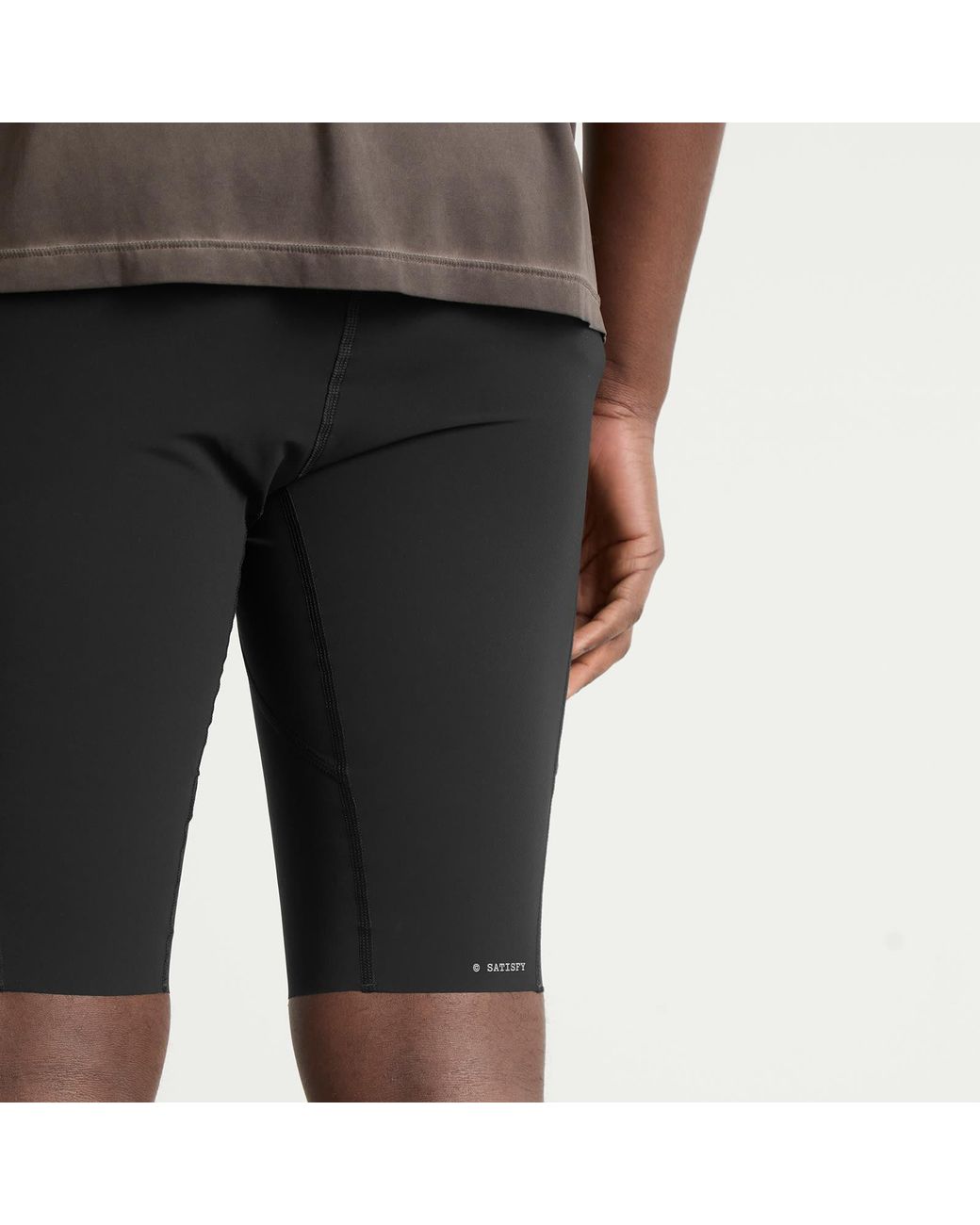 Satisfy Black Techsilk Evo 9 Half Tights for men