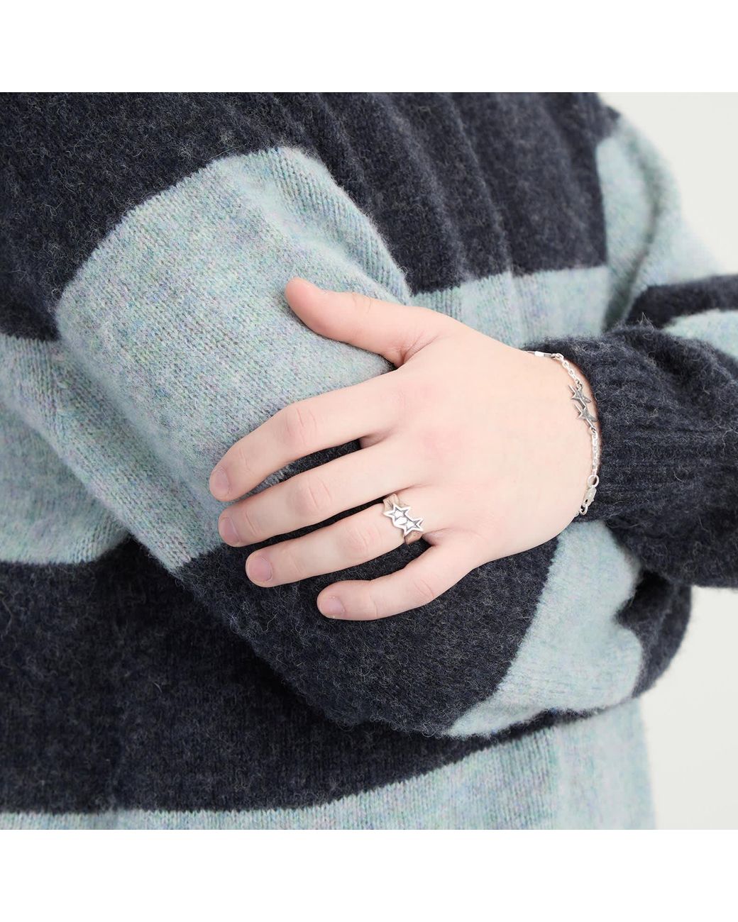 Twojeys White Tilted Icon Ring