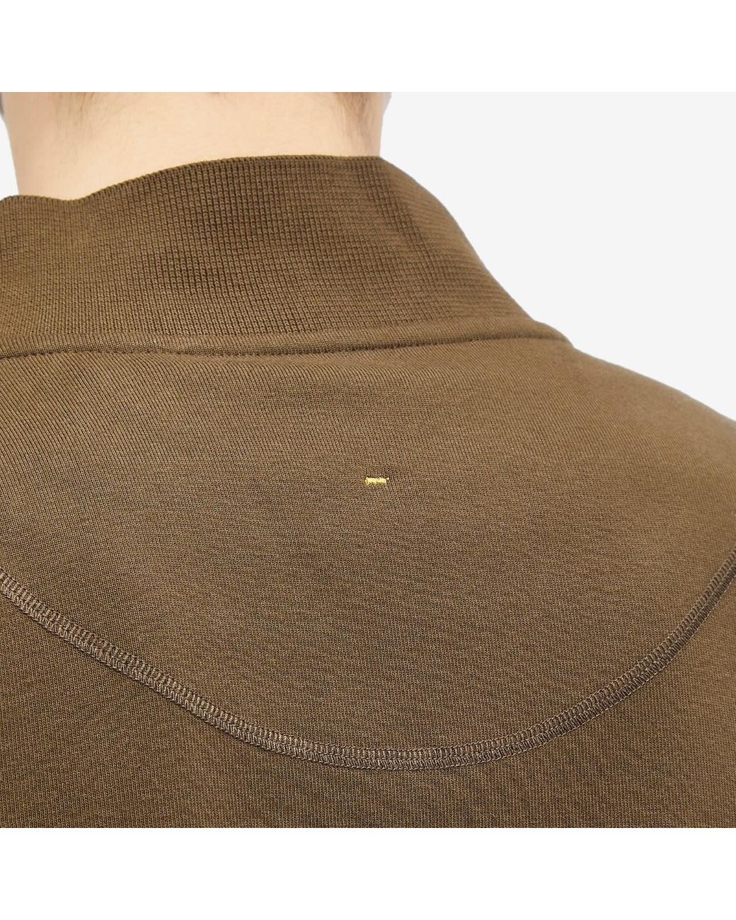 MHL by Margaret Howell Thermal Mock Neck Sweatshirt in Brown