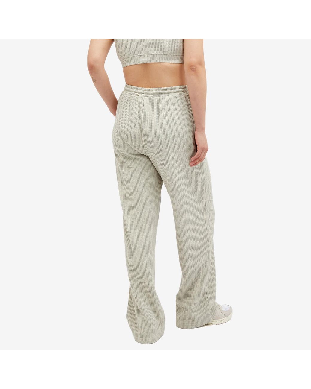 【ADANOLA】Waffle Straight Leg Pants Waffle Straight Leg Pants - Light Grey Melange