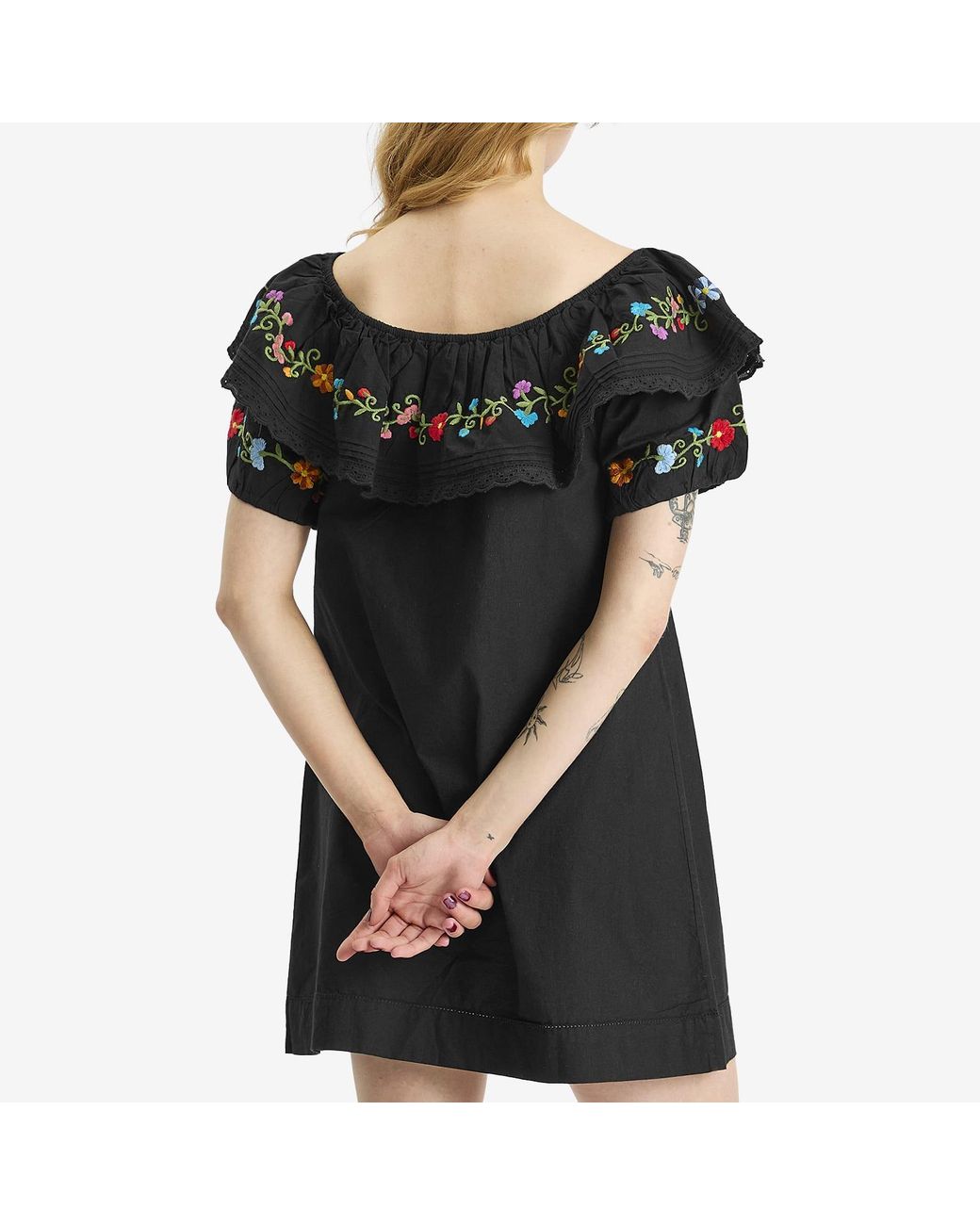 RIXO London Saige Ombre Floral Mini Dress in Black | Lyst