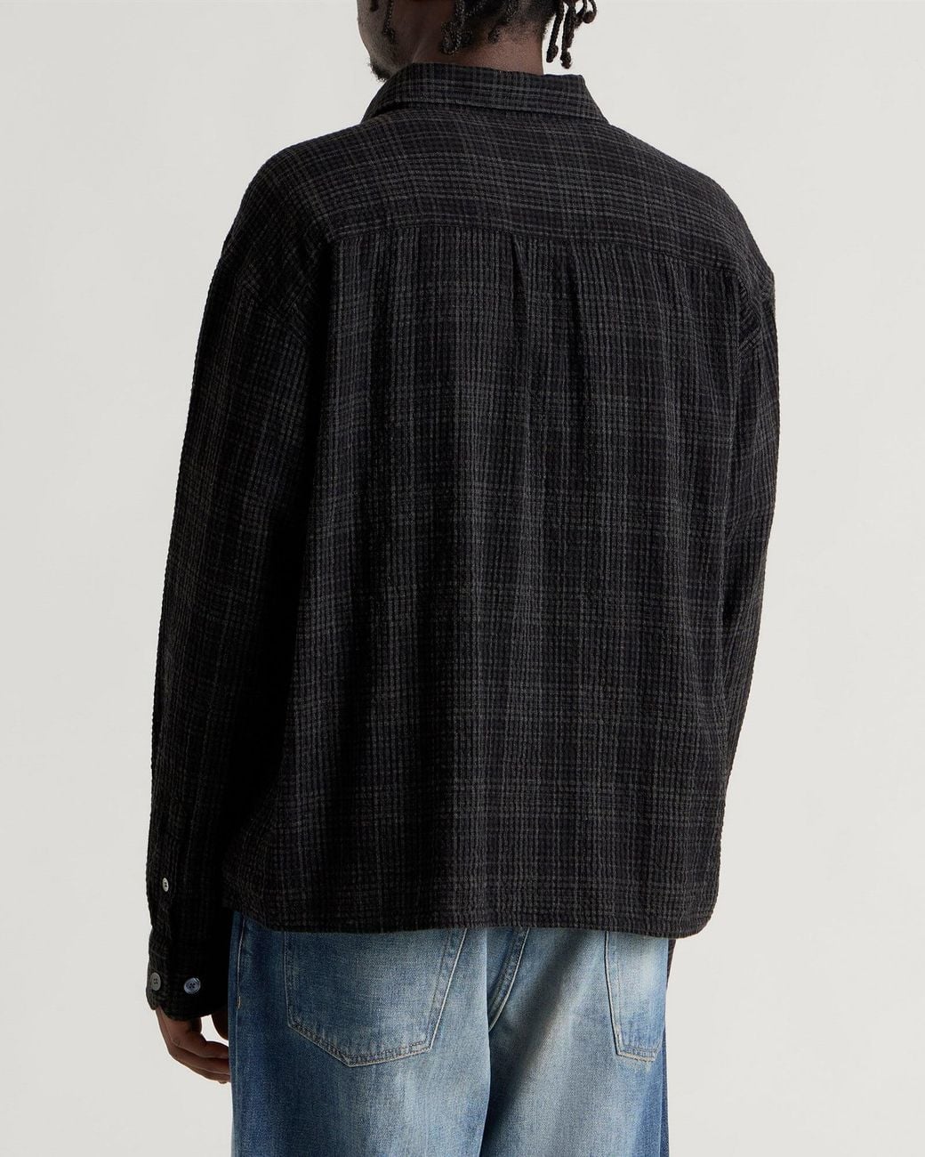 mfpen Black Check Priority Shirt for men
