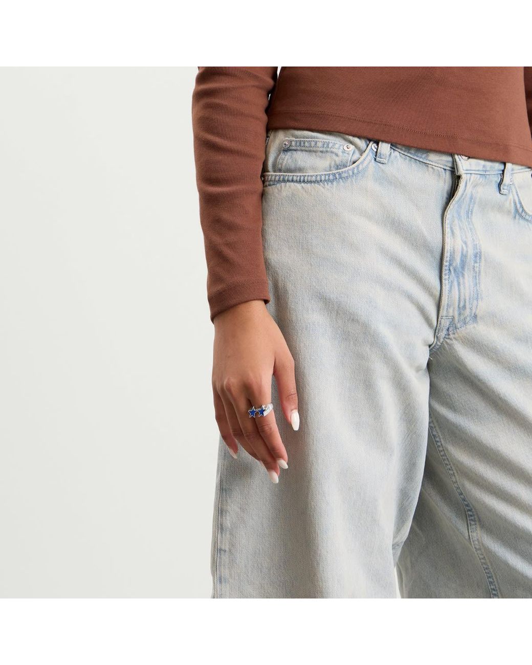 Twojeys Blue Icon Enameled Single Ring