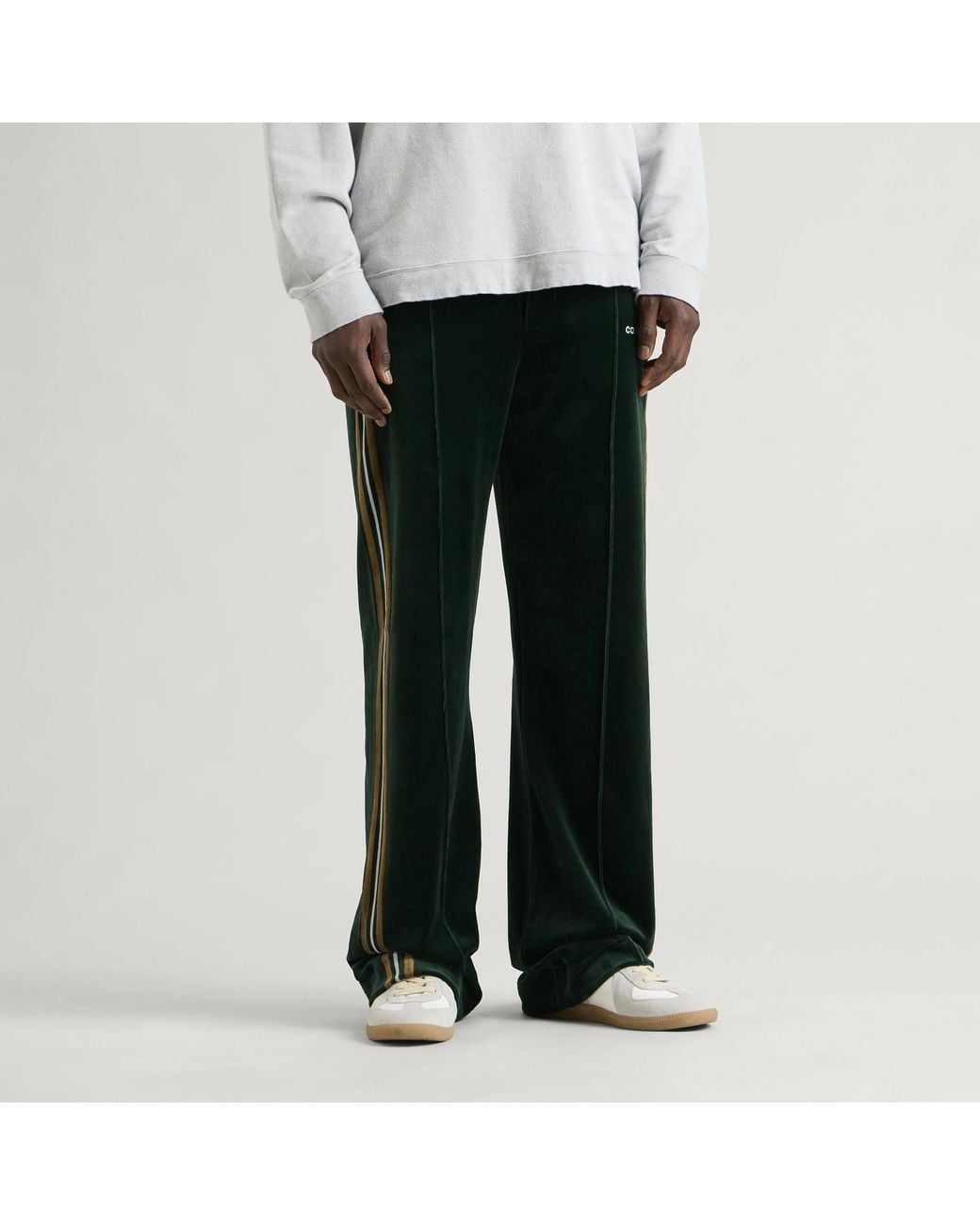Casablanca Green Velour Stripe Track Pant for men