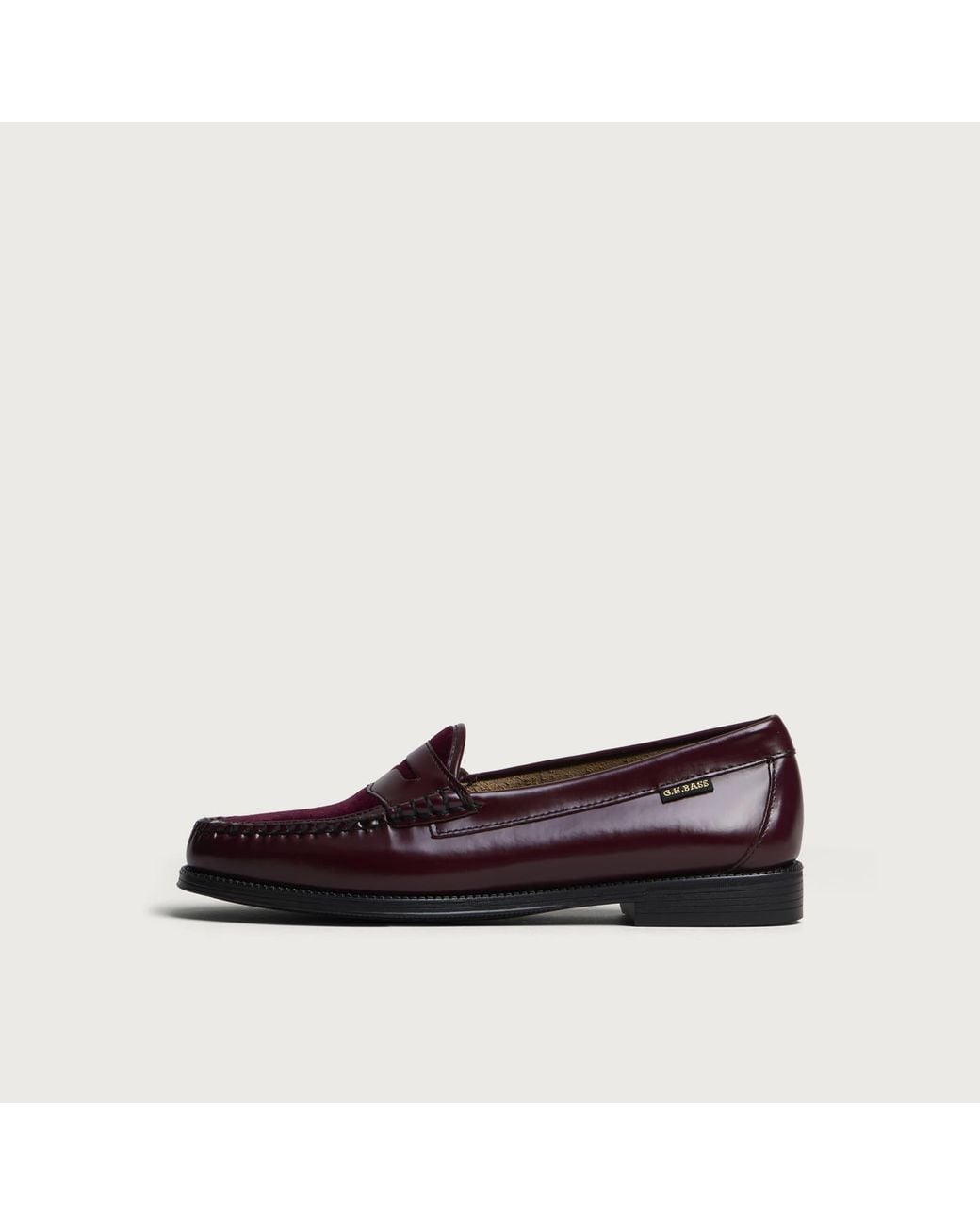 G.H.BASS Brown Easy Weejun Penny Velvet Loafers