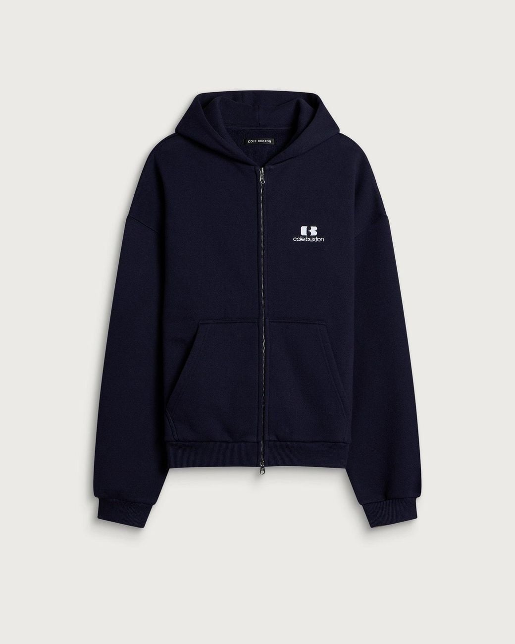 Cole Buxton Icon Logo Zipped Hoodie in Blue for Men | Lyst