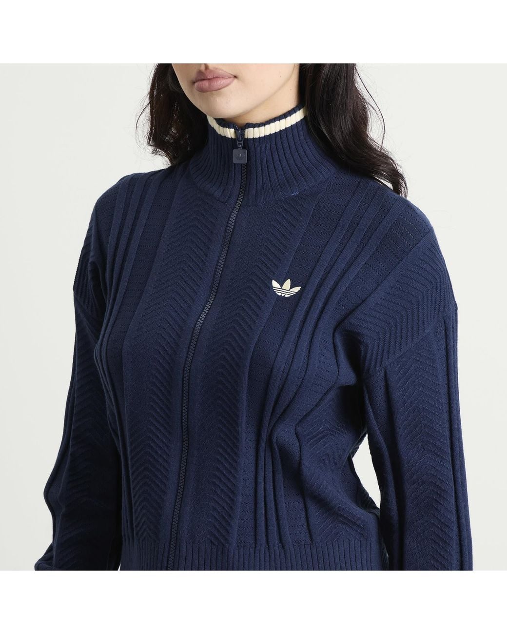 Adidas Blue Knit Firebird Track Top