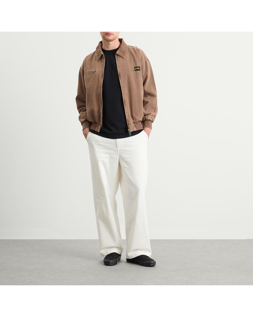 Stan Ray Brown Roughneck Collared Bomber Jacket for men