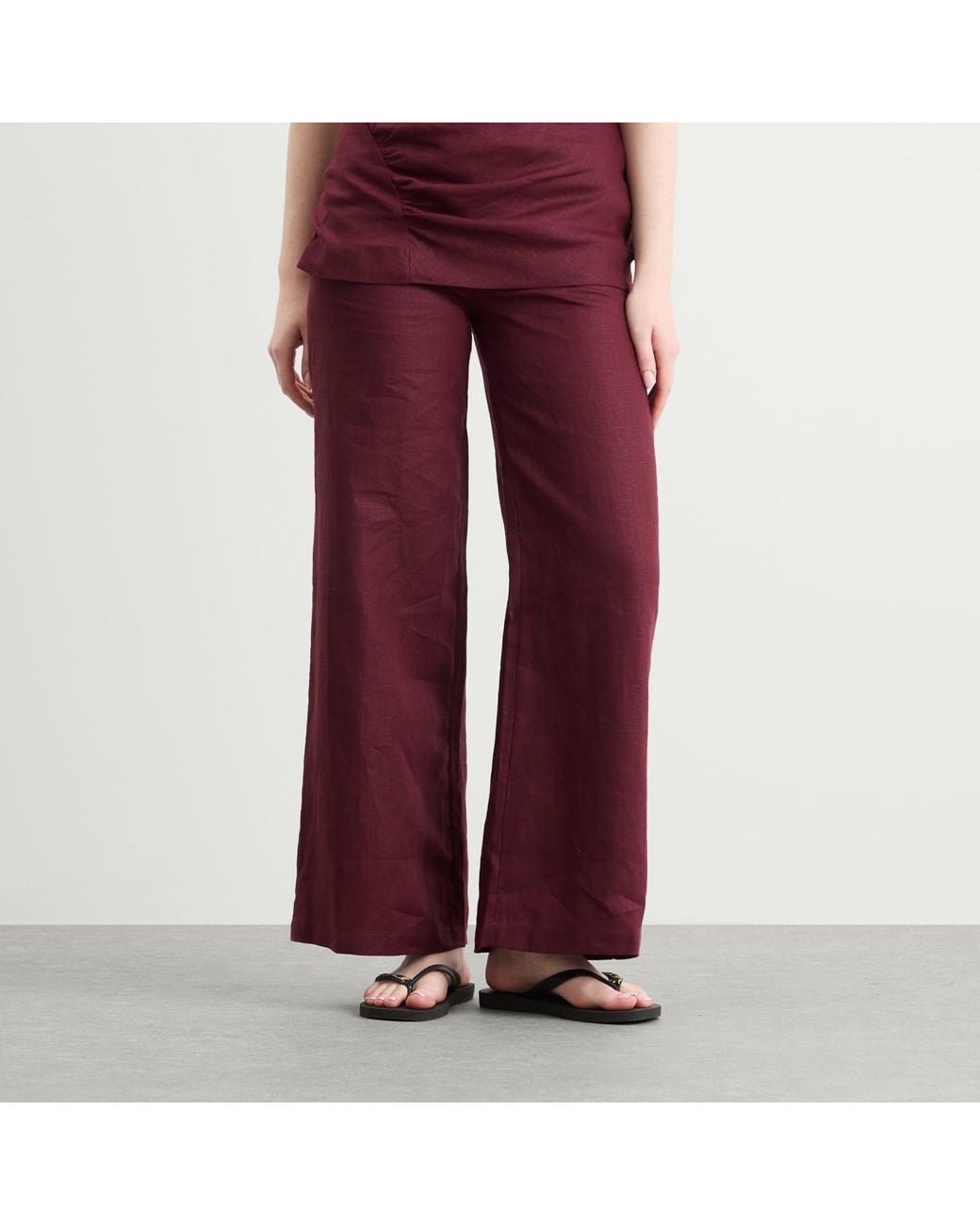 Faithfull The Brand Red Syna Straight Pants