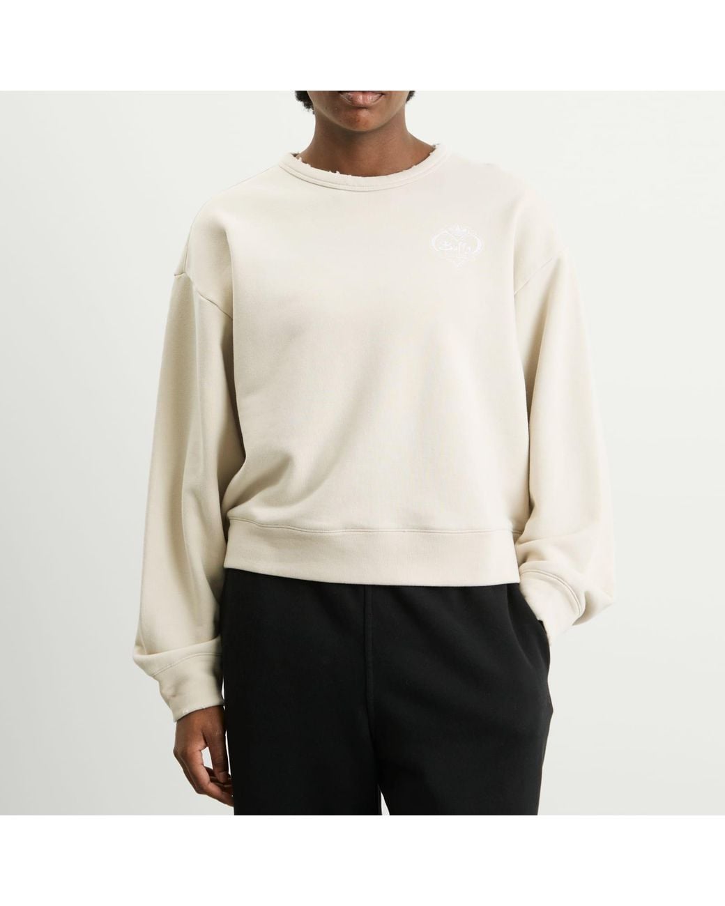 Adidas White Buffy Crew